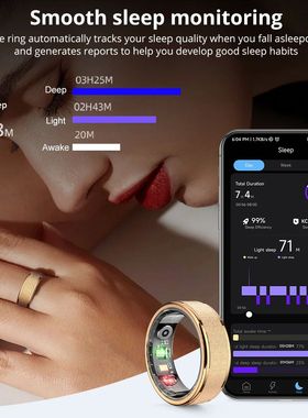 R10 Smart Ring with Charging Case for Men Women, Health and