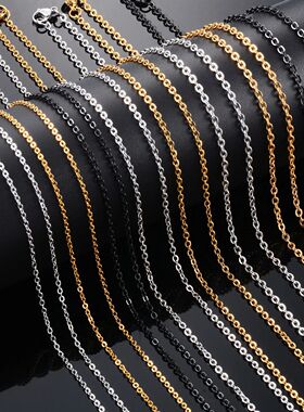 Metal Round O Chain Stainless Steel Cable Thin Necklaces Rol
