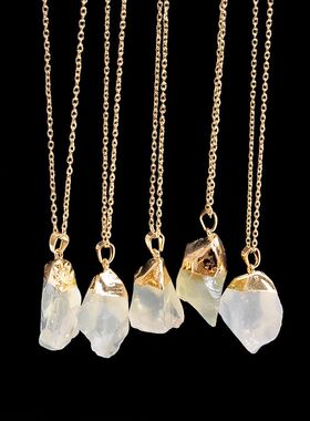 Irregular Amethyst Gemstone Necklace Healing Crystal Chakra