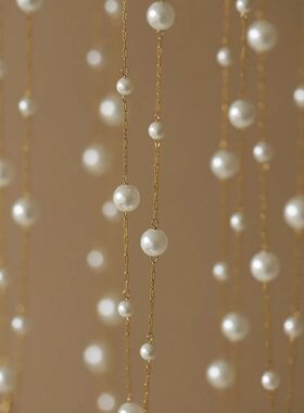 316l Stainless Steel Beautifully Temperament Pearl Chain Nec