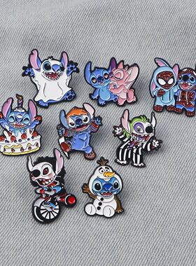 Cartoon Stitch Enamel Pin Brooches For Women Lapel P Badge o