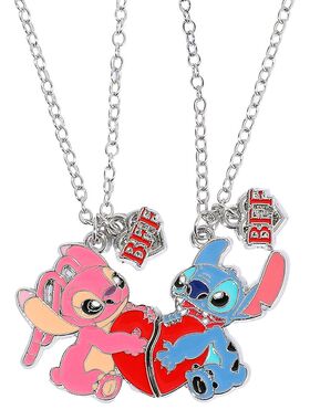 2pc  Lilo & Stitch Cartoon Pendant Necklace for Girls Jewelr