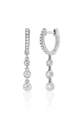 Stainless Steel Gold Color Chain Dangle Drop Earrings for Wo