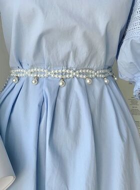 Summer Clothes Accessories Tassel Imitation Pearl Belt For W