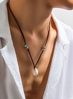 Salircon 2026 Bohemian Simulation Shell Pendant Choker Simpl