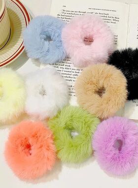 1Pcs New Colorful Fluffy Elastic Hair Bands For Women Girls