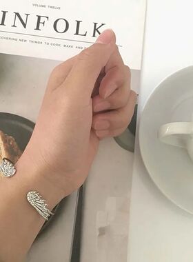 Silver Color Angel Wing Cuff Bracelet For Women Exquisite Cr