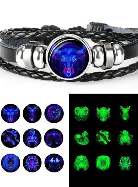 Bracelet Men Women Gifts Pulseras Hombre 12 Constellation Zo