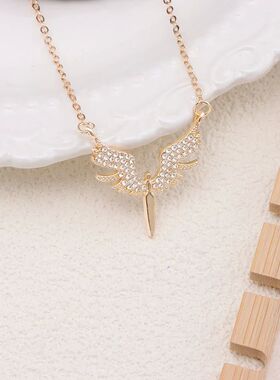 Angel Wings Pendant Necklace for Men Unisex Hip Hop Gothic P