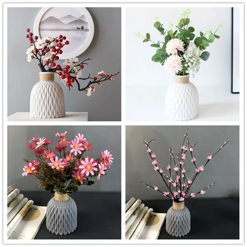 1PC Water Ripple Vase - Flower Pot Basket, Twine Plastic Vas - 图3
