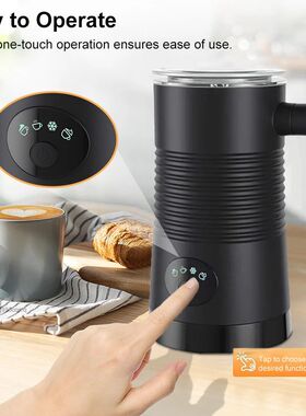 Electric Milk Frother 4 in 1 Hot and Cold Foam Maker for Mil
