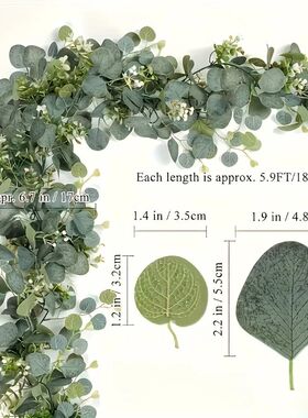 Artificial Eucalyptus Wreath Faux Green Vine Wall Hanging Ga