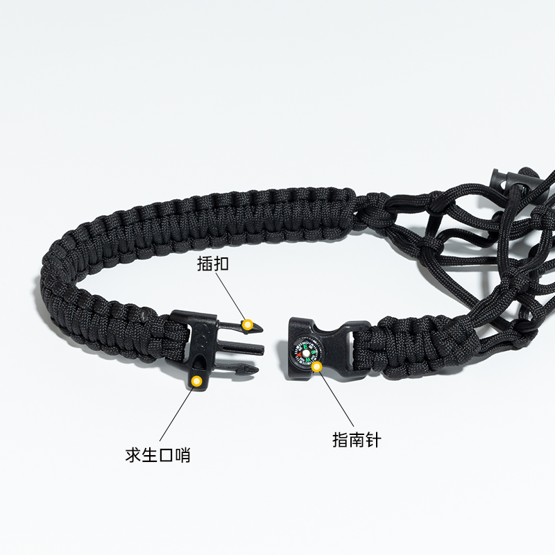 Revomax锐虎网兜手工编织袋水杯套便携手拎手提收纳带指南针口哨 - 图2