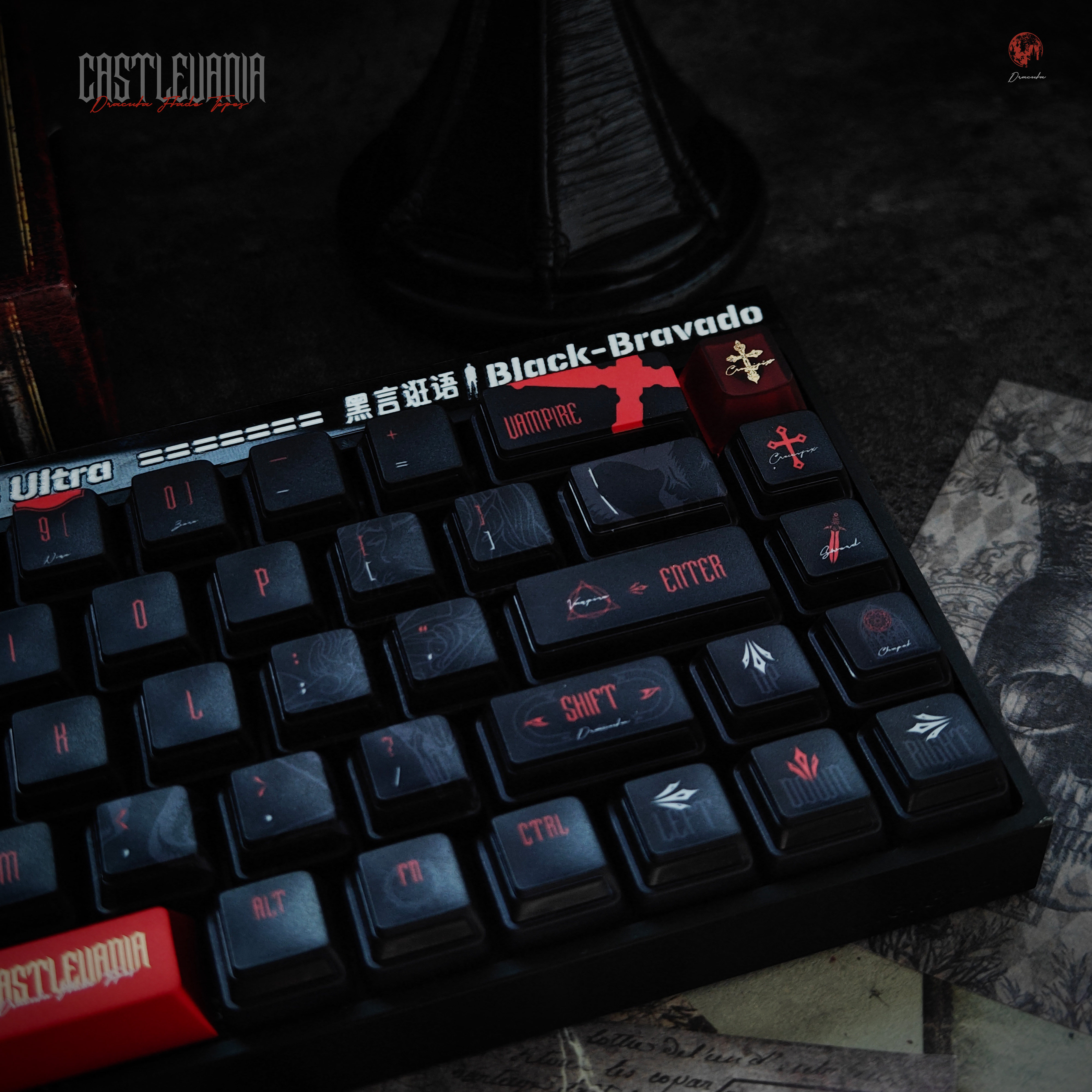 key cerberus《德古拉》原厂侧刻核动力金属漆烫金热升华透光键帽,淘宝优惠券,粉丝福利购,淘宝优惠卷