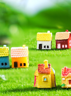 苔藓微景观创意迷你园艺乡村小房子 生态瓶diy装饰品迷你树脂摆件