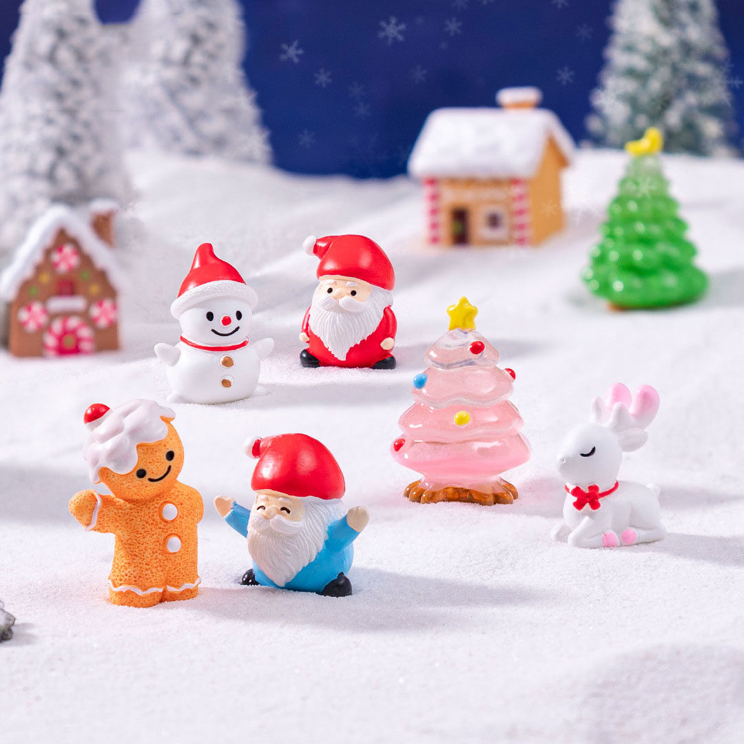 跨境新品微景观创意圣诞老人小鹿DIY装饰品挂配件迷你桌面小摆件,淘宝优惠券,粉丝福利购,淘宝优惠卷