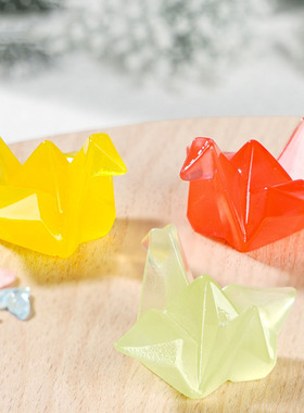 微景观创意可爱夜光千纸鹤盲袋 DIY装饰品迷你桌面手工树脂小摆件