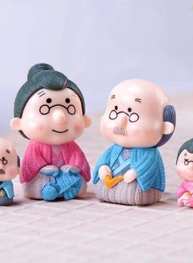 苔藓微景观组合白头偕老装饰品