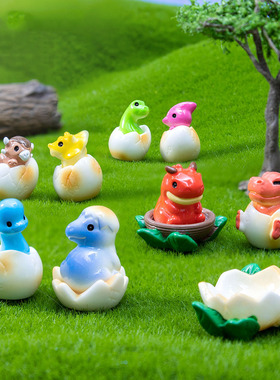 跨境新品微景观简约创意侏罗纪恐龙翼龙 DIY装饰品迷你树脂小摆件