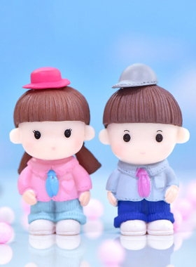 微景观可爱风钥匙扣塑料工艺品