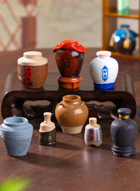 微景观树脂工艺品创意仿真酒瓶油壶厨具娃娃屋 DIY装饰品迷你摆件