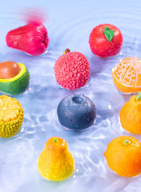 微景观简约创意仿真写实大水果萌粒盲袋 DIY装饰品迷你树脂小摆件