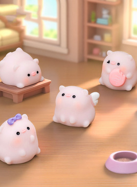 微景观简约创意可爱粉色小猪公仔娃娃屋DIY装饰品迷你树脂小摆件