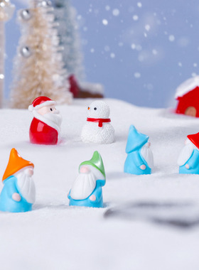 跨境新品微景观创意万圣节小矮人造雪景 DIY装饰品迷你树脂小摆件