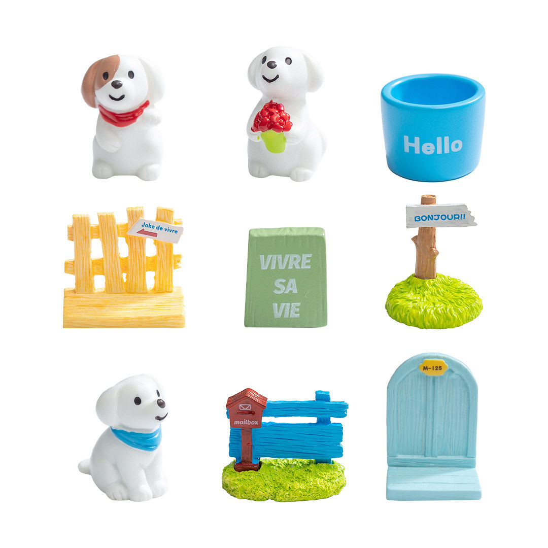 微景观创意可爱小狗指路牌木桩园艺造景 DIY装饰品迷你桌面小摆件,淘宝优惠券,粉丝福利购,淘宝优惠卷