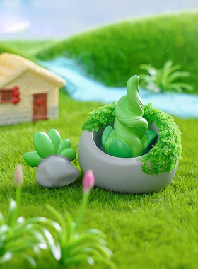 微景观简约创意稻草人麦子乡村农场造景 DIY装饰品迷你树脂小摆件