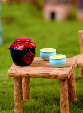 微景观坛子水桶摆件树脂工艺品