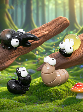 微景观简约创意蜘蛛蚂蚁昆虫园艺造景 DIY装饰品配件迷你树脂摆件