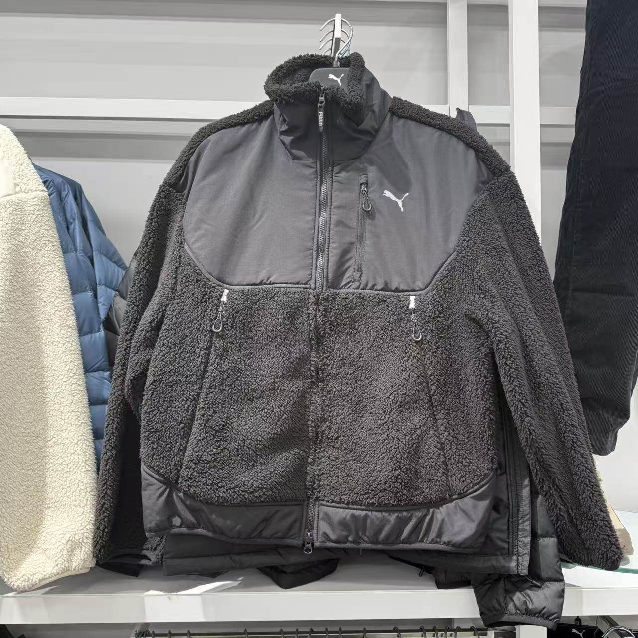 PUMA彪马加厚保暖仿羊羔绒外套男女情侣款冬季立领夹克上衣629733,淘宝优惠券,粉丝福利购,淘宝优惠卷