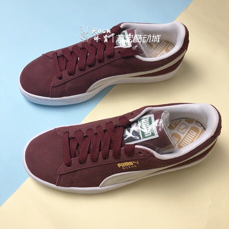 puma suede wine red