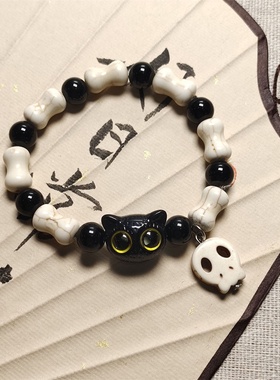 海螺猫爪串珠手链女春夏甜美小众设计高颜值百搭闺蜜手饰