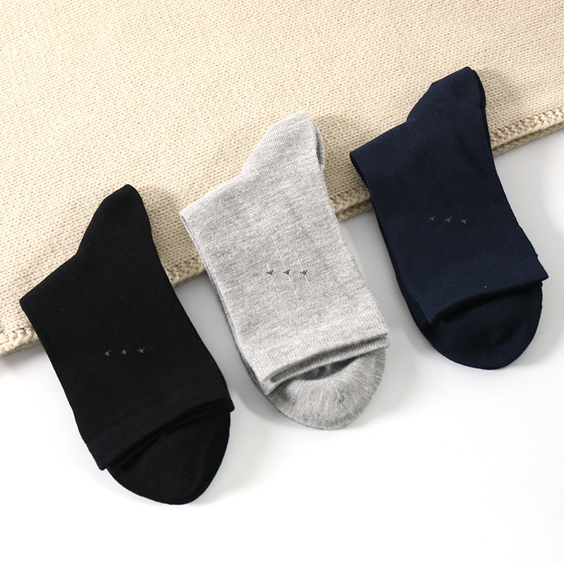 冬爱3双装四季男中筒手缝厚商务袜 冬爱短袜/打底袜/丝袜/美腿袜