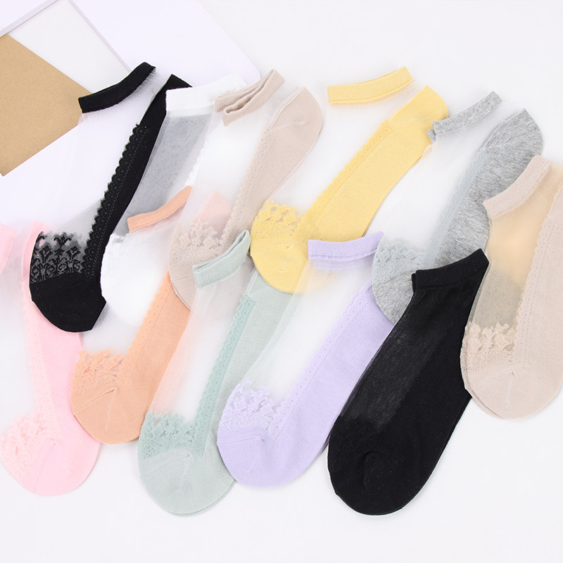 冬爱女短袜夏季浅口网红蕾丝丝袜 冬爱船袜