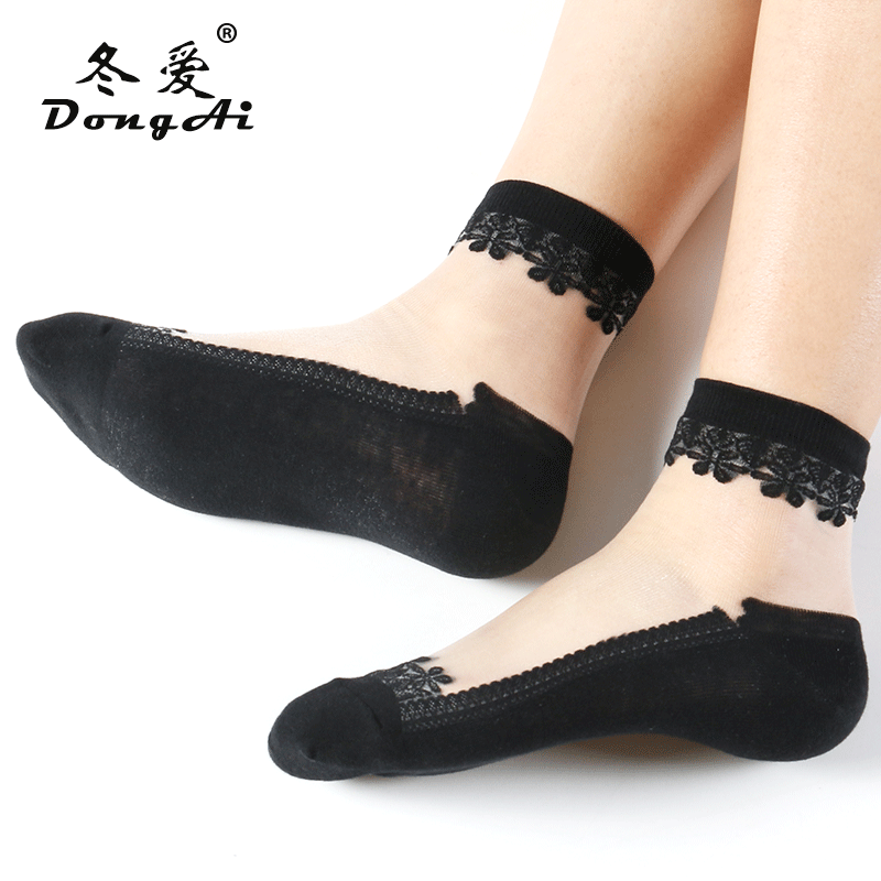 冬爱春秋透气蕾丝夏日短袜日系丝袜 冬爱短袜/打底袜/丝袜/美腿袜