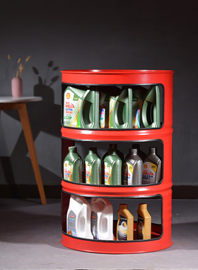 工业风汽油桶工艺装饰红酒收纳架