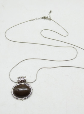 欧美饰品日韩风长款大宝石铜链