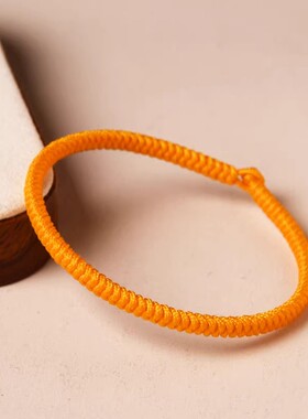 2026马年金刚结黄色手绳聚财气转运助工作补土红绳礼物编织脚链