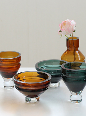 SoftHome北欧加厚玻璃花瓶鲜花干花客厅餐桌酒店软装家居简约摆件