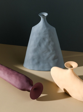 复古风花瓶高级感家居客厅创意陶瓷莫兰迪装饰摆件新年礼物