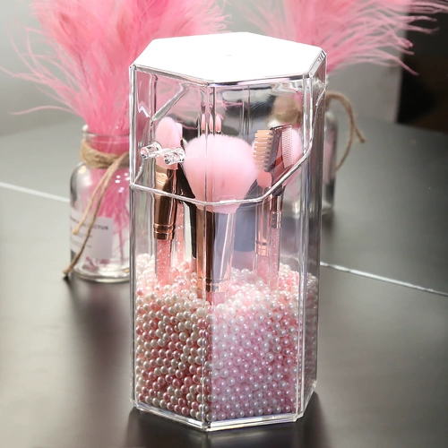 Кисть из жемчуга, пылезащитная система хранения, косметическая щетка, коробка для хранения, карандаш для бровей