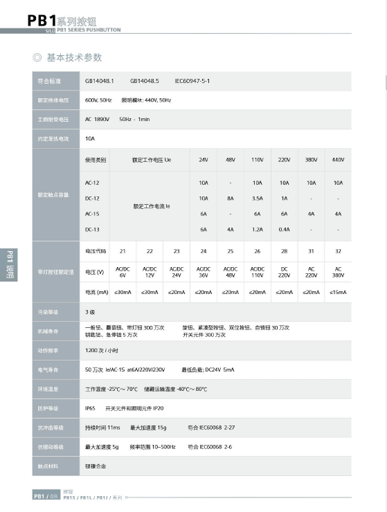 原装正品西门子APT带灯按钮模块式平头复位自锁PB1S-10TD/R23现货 - 图2