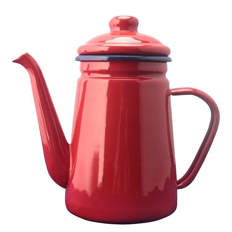 欧式珐琅壶 色搪瓷油壶 咖啡壶 珐琅手冲茶水壶 电磁炉燃气炉可用,淘宝优惠券,粉丝福利购,淘宝优惠卷