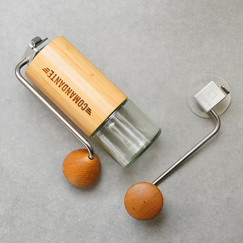 C40磨豆机三方配件 LilyDrip折叠手柄磁吸接粉杯收纳架防尘包计数 - 图1