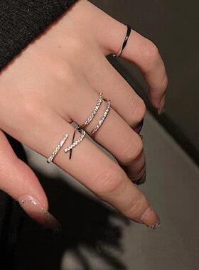 日系高级感原宿风ins碎钻戒指女修饰手指指环精致气质女春季配饰