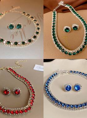 小众轻奢高级感锆石流苏项链欧美复古气质锁骨链时尚百搭饰品