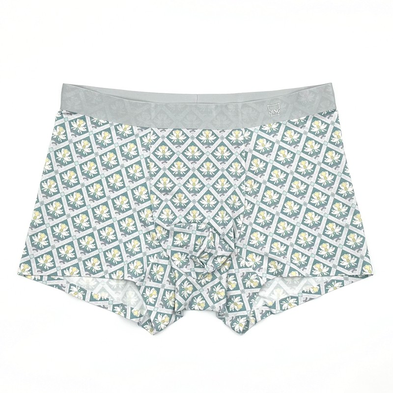 鼎尚男士内裤莫代尔印花蚕丝养护抗菌无痕中腰平角裤一条装DS4486,淘宝优惠券,粉丝福利购,淘宝优惠卷